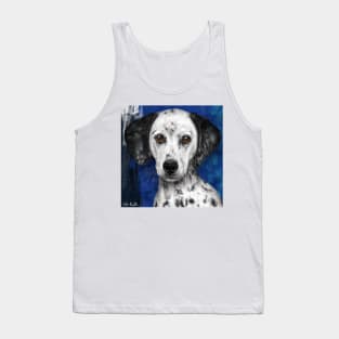 Painting of a Cute Dalmatian Dog Staring Directly at You Tank Top